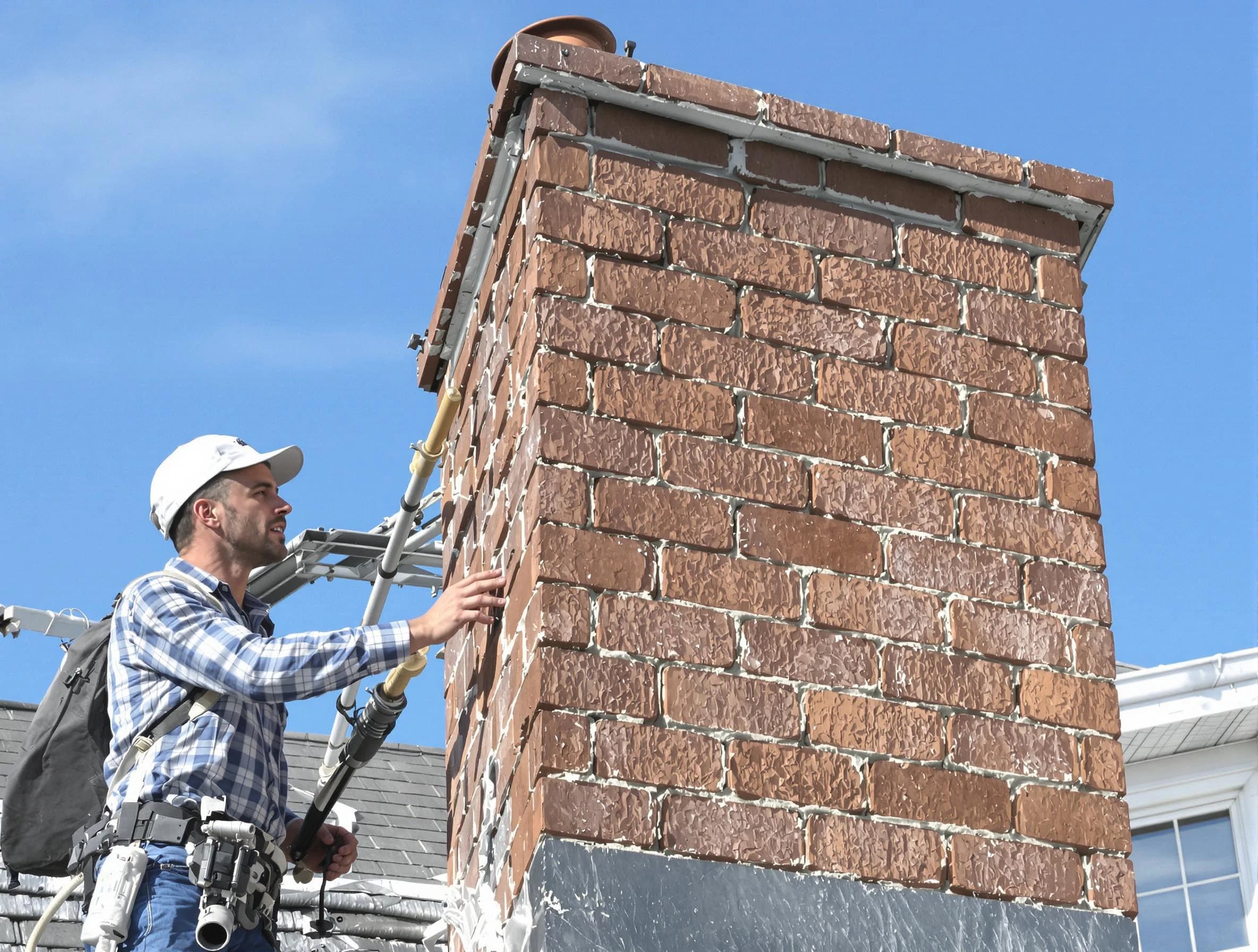 Brickwork for a chimney rebuild by Everett Chimney Sweep in Everett, MA