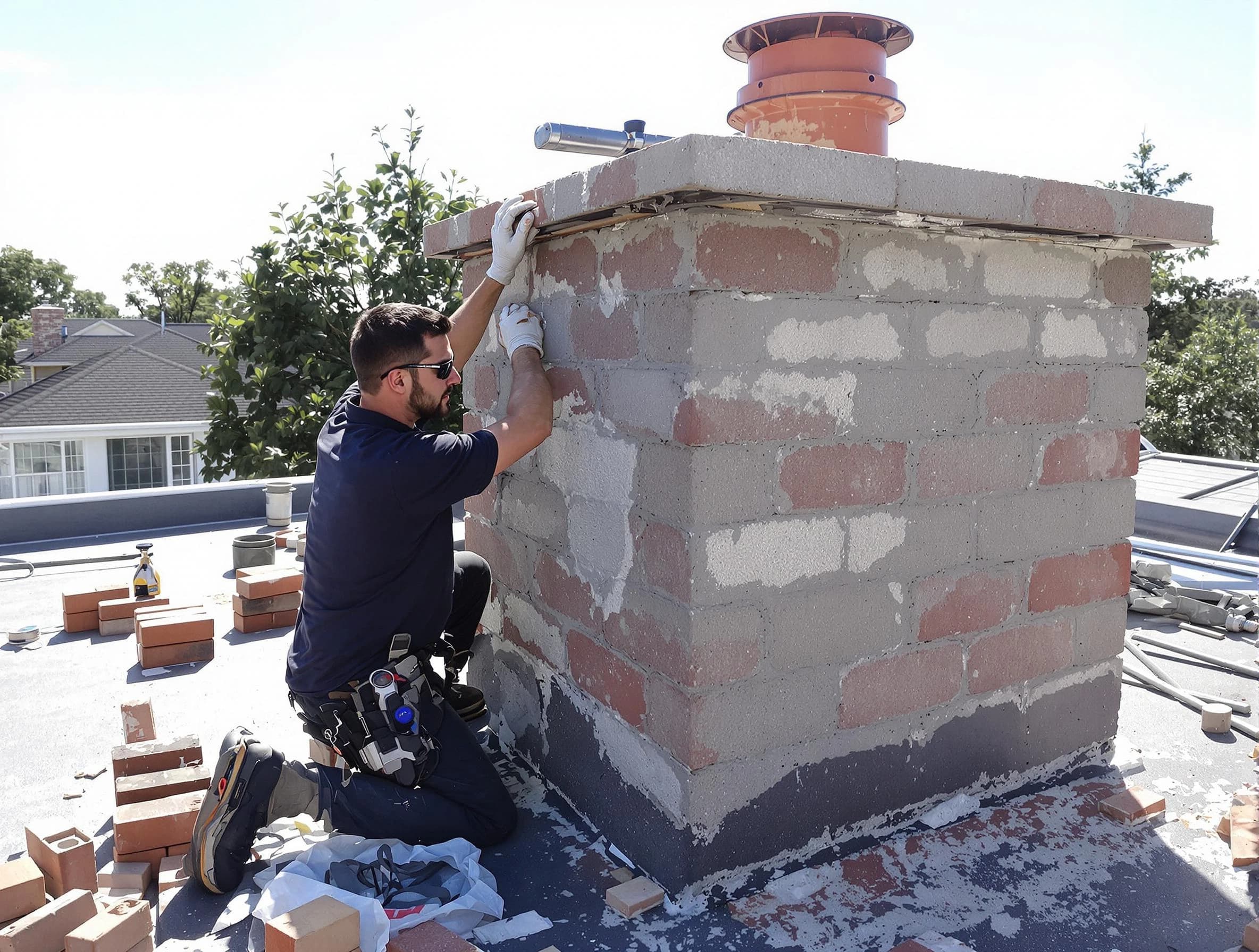 Advanced chimney repair process by Everett Chimney Sweep in Everett, MA