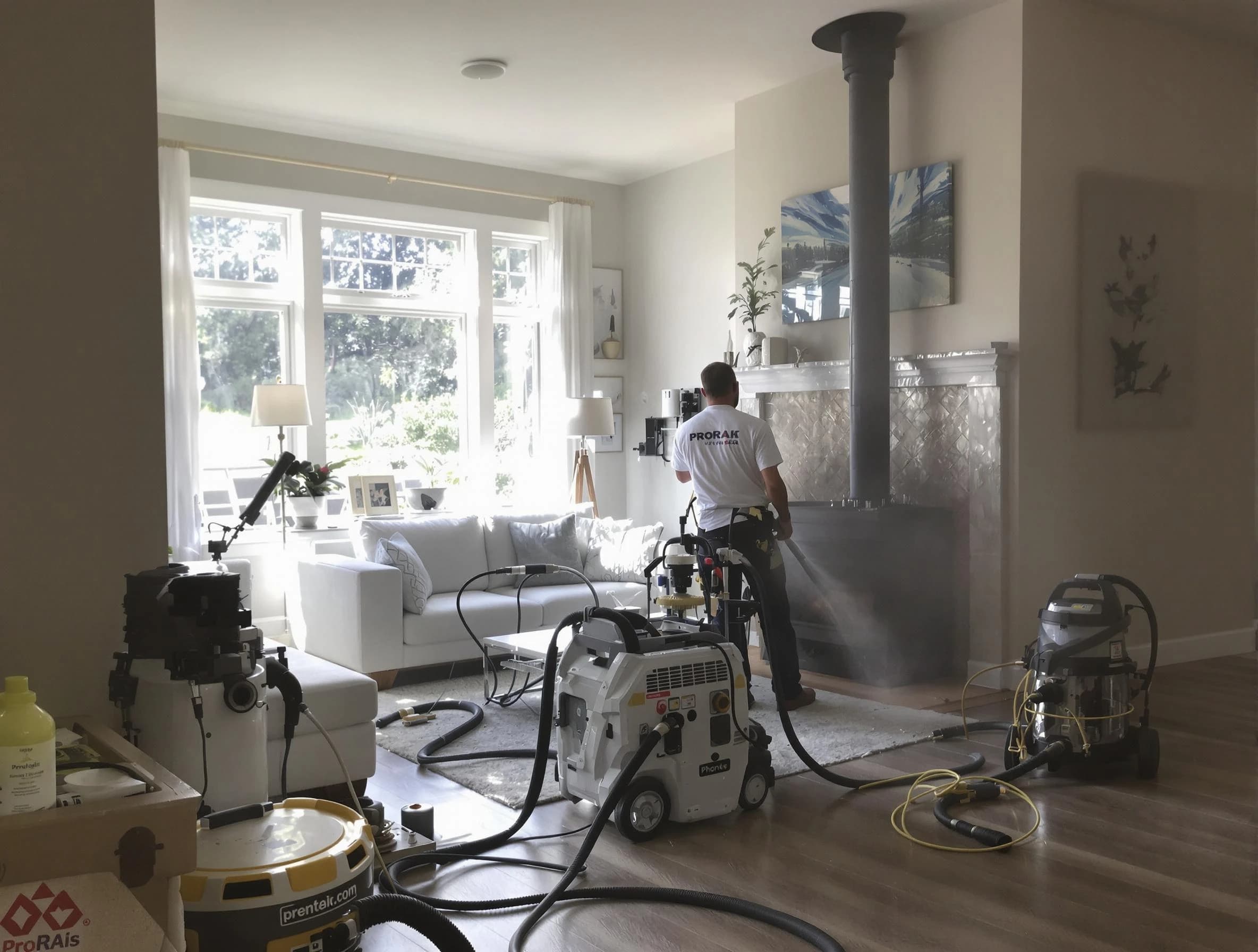 Soot removal service by Everett Chimney Sweep for a fireplace in Everett, MA