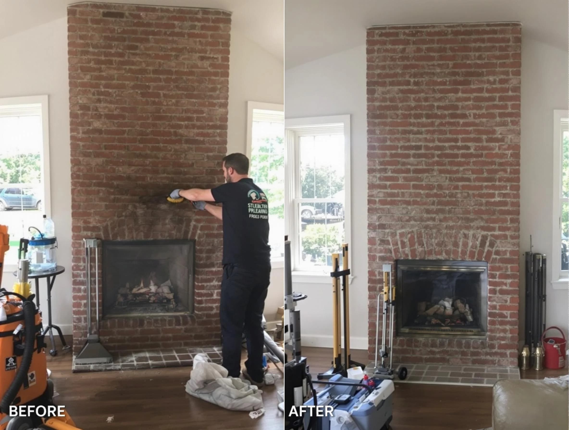 Finished chimney sweeping service by Everett Chimney Sweep in Everett, MA
