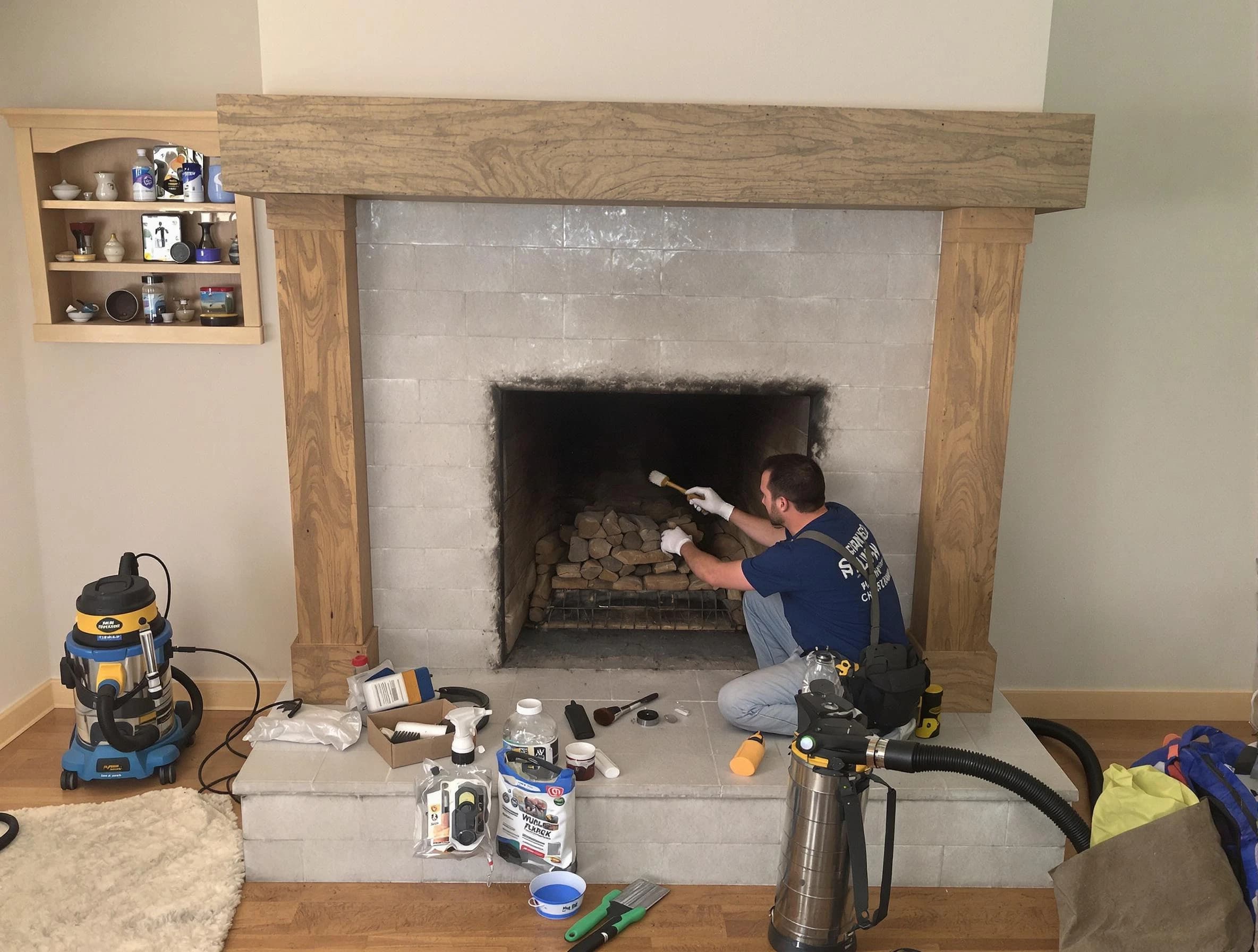 Detailed creosote removal process by Everett Chimney Sweep in Everett, MA