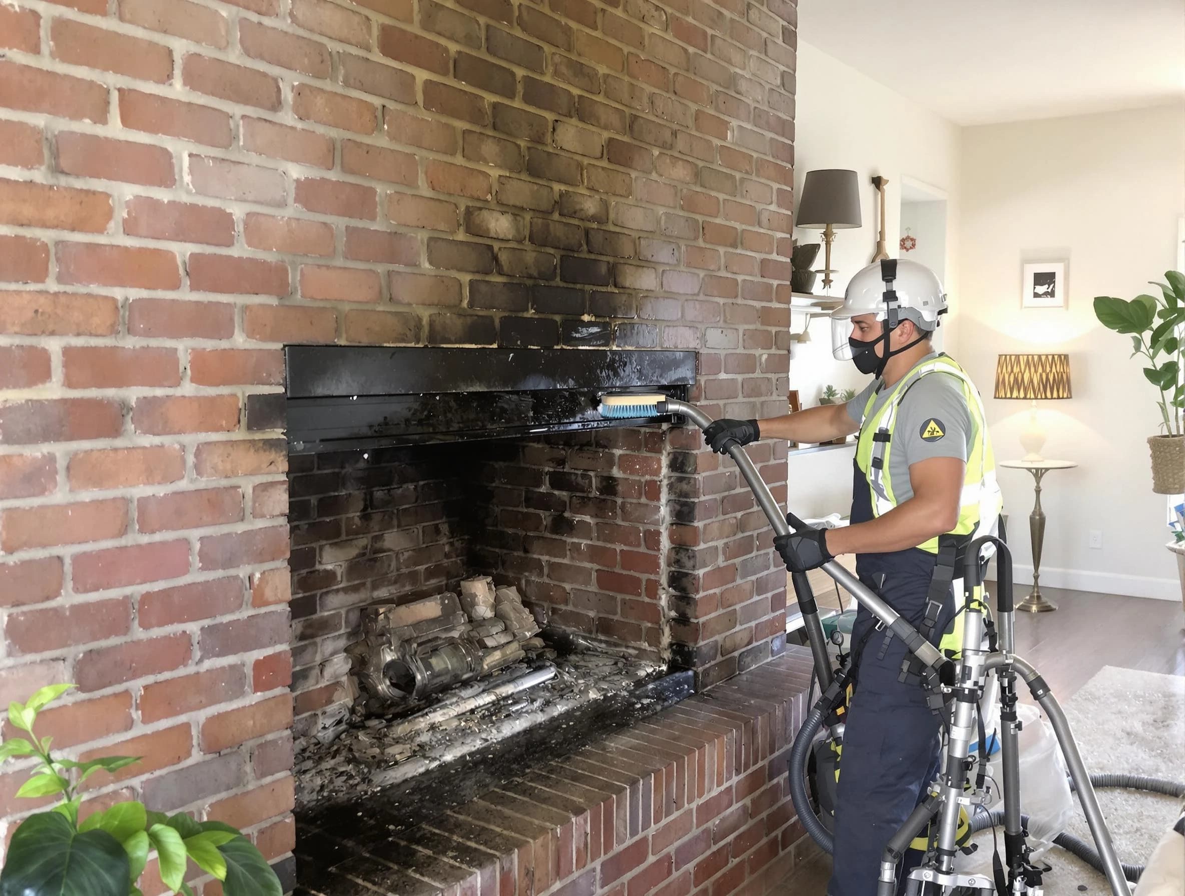 Everett Chimney Sweep providing fireplace cleaning services in Everett, MA