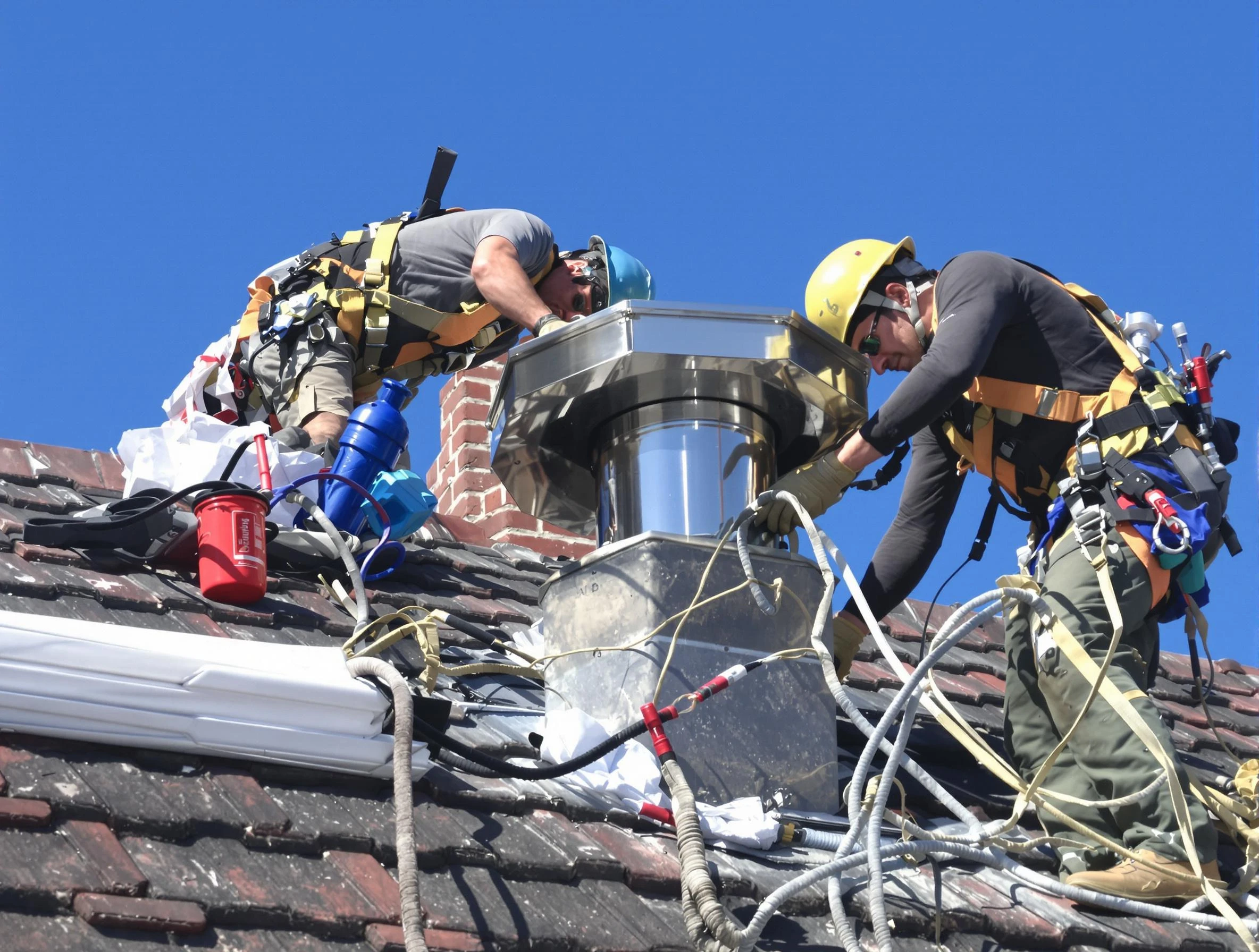Protective chimney cap installed by Everett Chimney Sweep in Everett, MA