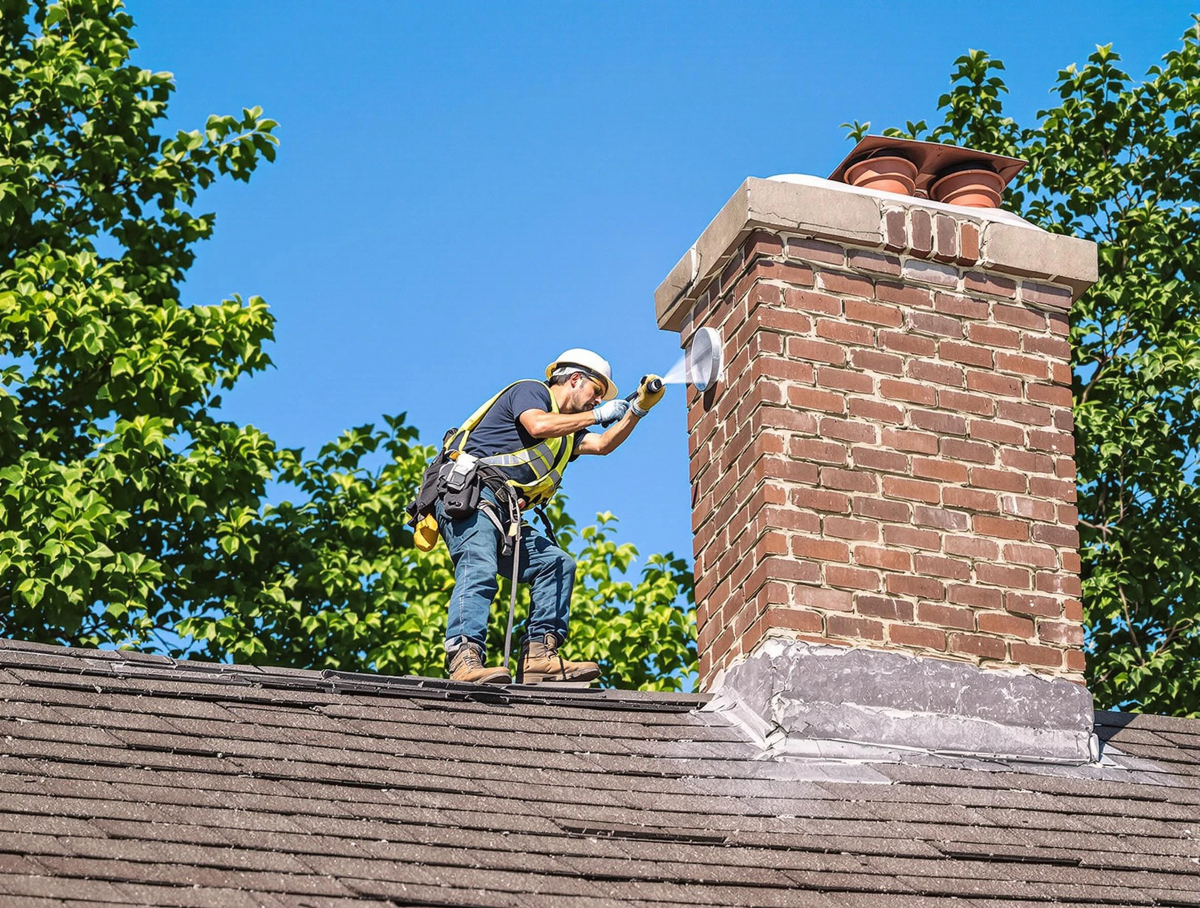Everett Chimney Sweep performing an inspection with advanced tools in Everett, MA
