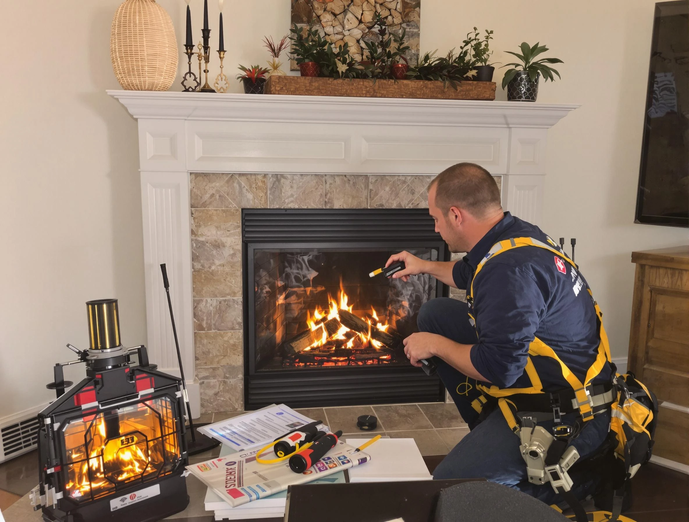 Safety-focused fireplace inspection by Everett Chimney Sweep in Everett, MA